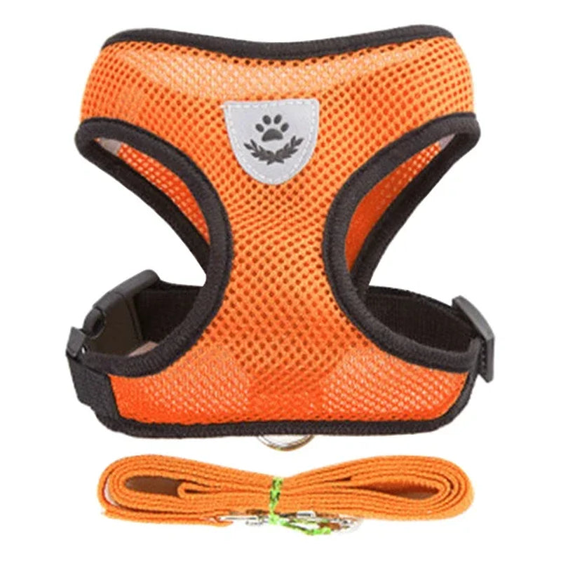 Cat Harness Vest Walking Lead Leash for Puppy Dogs Collar Polyester Adjustable Mesh Dog Harness for Small Medium Pet Accessories