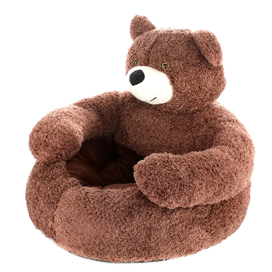 Semi-Enclosed Bear Pet Dog Bed