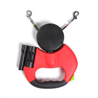 Dual Pet Leash with LED flashlight